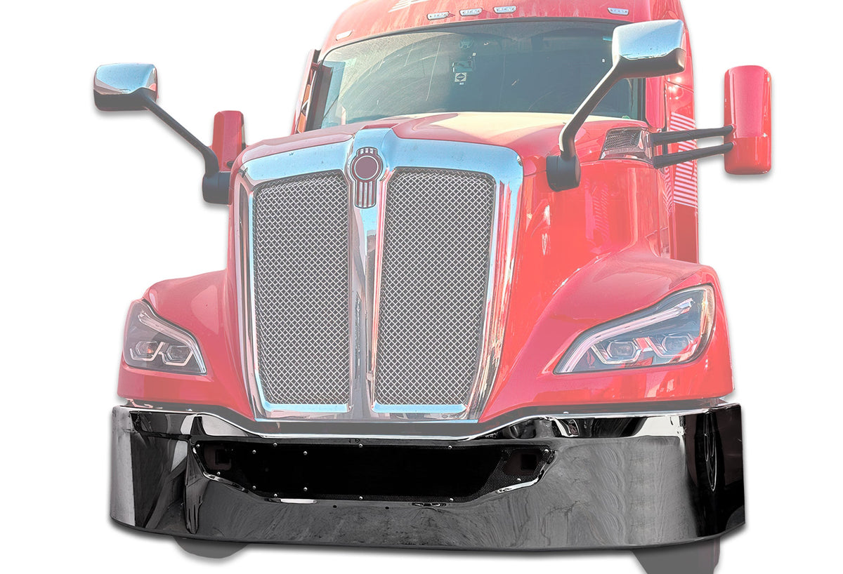 17" Chrome Bumper without Fog light cut out, with sensor 2022+ Kenworth T680 Next Gen