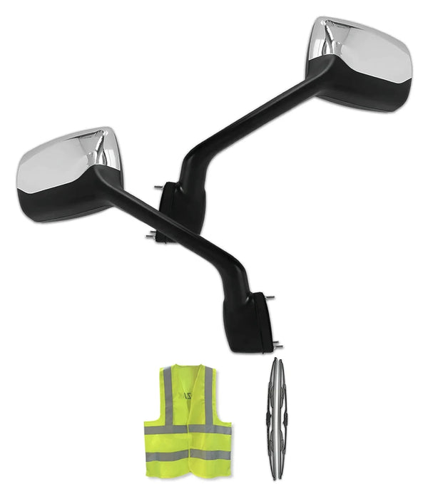 Hood Mirrors Chrome Set Peterbilt 587