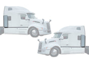 Cabin Lower Sleeper Fairing Extenders Aluminum Set 2022+ Peterbilt 579