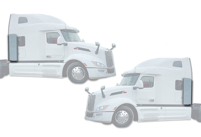 Cabin Lower Sleeper Fairing Extenders Aluminum Set 2022+ Peterbilt 579
