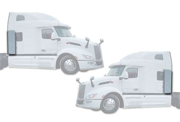 Cabin Lower Sleeper Fairing Extenders Aluminum Set 2022+ Peterbilt 579