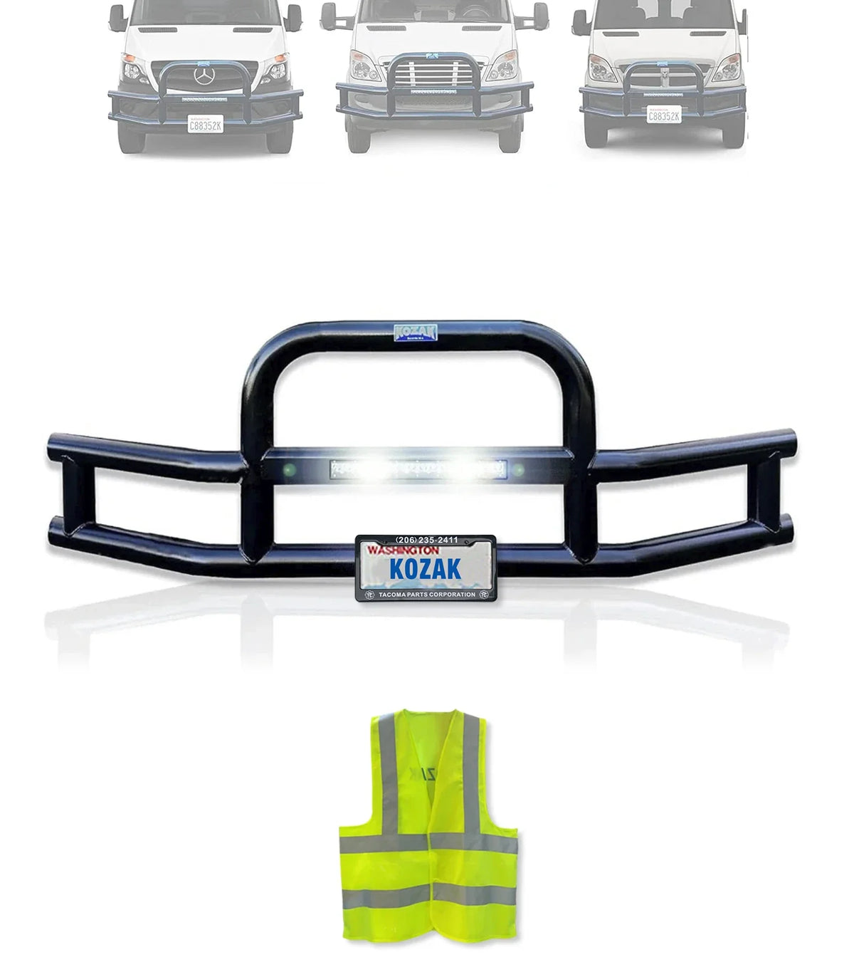 3" Grille Guard with LED Bar All Sprinter Van Models