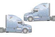 Rear Panels Stripes Short Set 2018+ Freightliner Cascadia 116 126