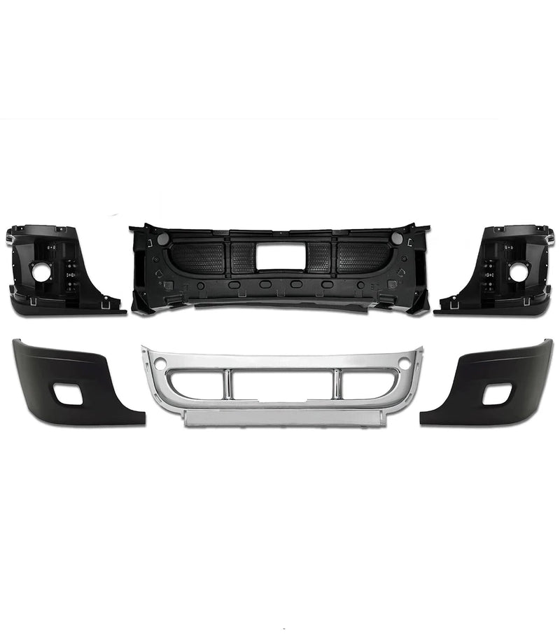 Bumper Set with Fog Light Holes 6 Pcs 2008-2017 Freightliner Cascadia 125 113