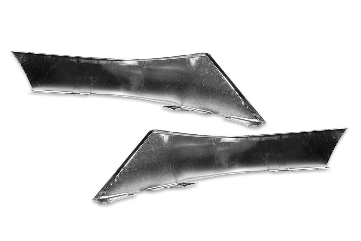 Top Bumper Fins Stainless Steel Set 14" / 16" Bumper 2008-2017 Freightliner Cascadia 125 113