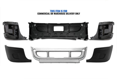 Bumper Set without Fog Light Holes 6 Pcs 2008-2017 Freightliner Cascadia 125 113