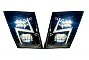 Fog LED Lights Black Set 2004-2017 Volvo VNM VNL VT