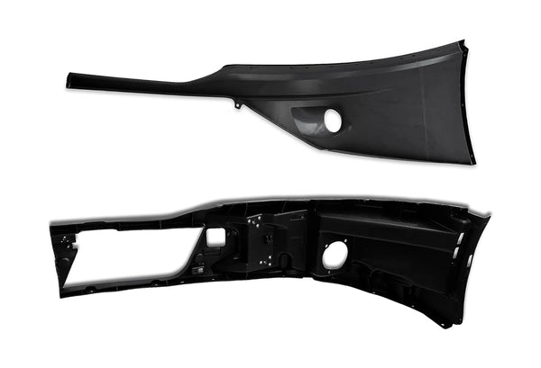 Bumper Corners With Fog Hole Black Passenger Set 2022+ Kenworth T680