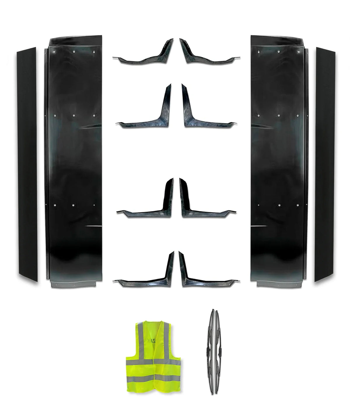 Lower Wind Fairings Cab Panel w/Extenders & w/Brackets Set International LT625