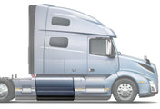 Side Middle Fairing Panel 71" with Rubber Stripe Passenger 2018+ Volvo VNL