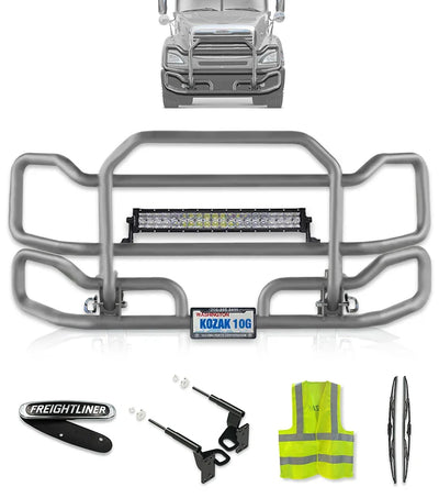 Front Grey Grille Guard Large Freightliner Columbia