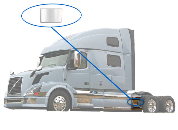 Rear Step Fairing Panel Stripe Chrome Trim for Driver Side (13L) 2004-2017 Volvo VNL