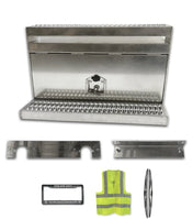 Aluminum Tool Box Step with Brackets Passenger Peterbilt 377 385