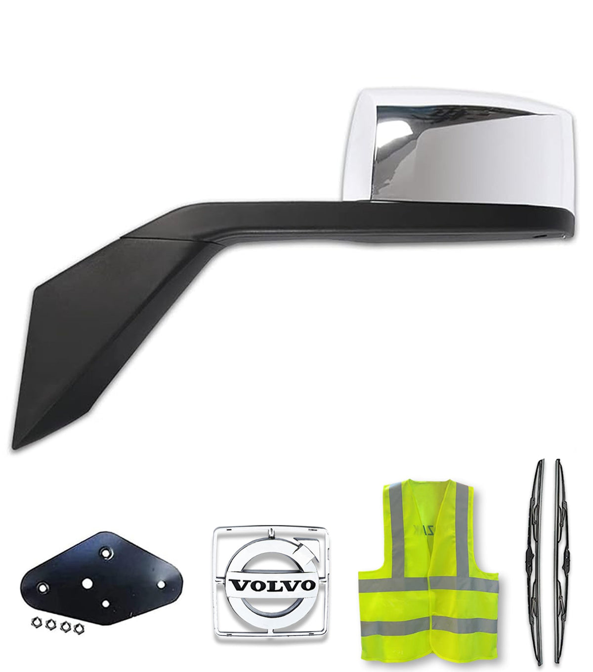 Hood Mirror Chrome Driver 2004-2017 Volvo VNL