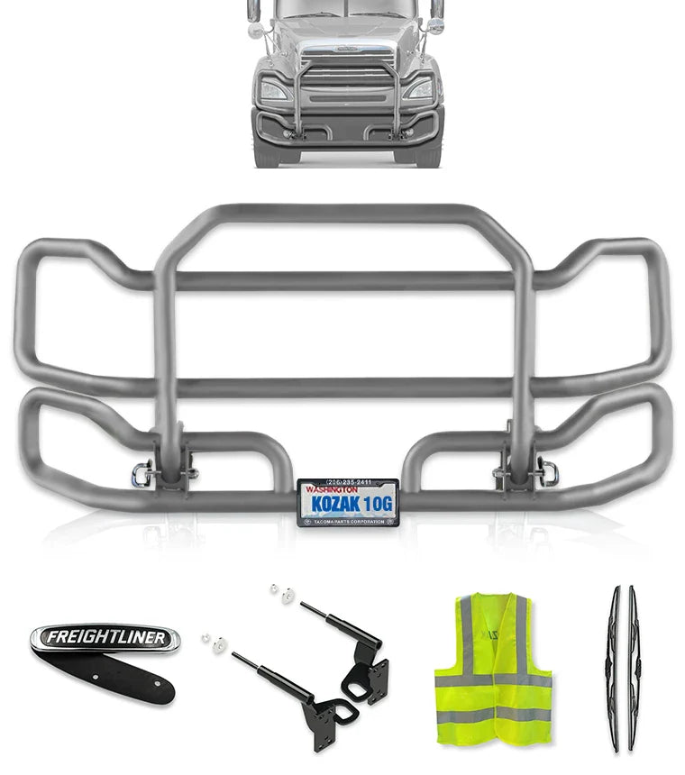 Front Grey Grille Guard Large Freightliner Columbia