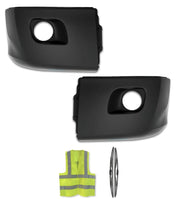 Bumper Corners Plastic with Fog Hole Set 2013-2021 Peterbilt 579