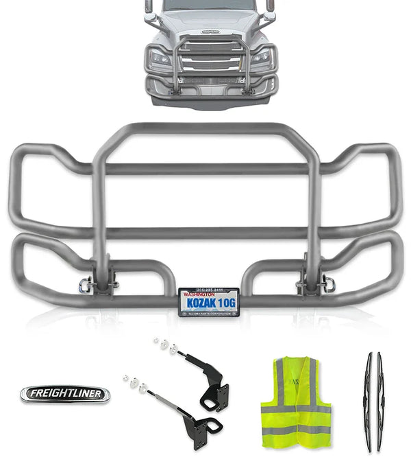 Front Grey Grille Guard Large 2018+ Freightliner Cascadia 126 116