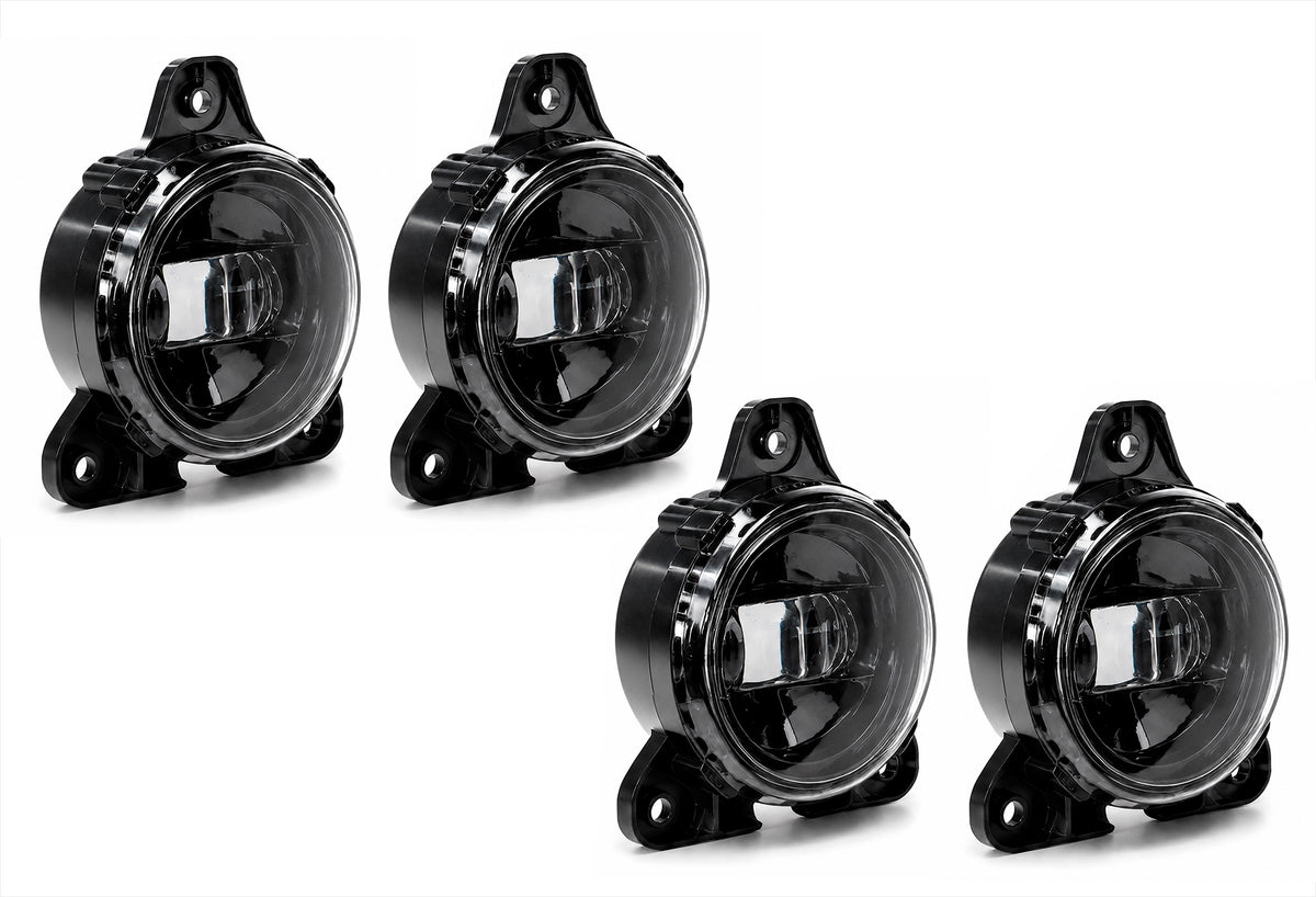 Fogs Light LED Lamp Black Housing 4 Pcs 2018-2024 Volvo VNL