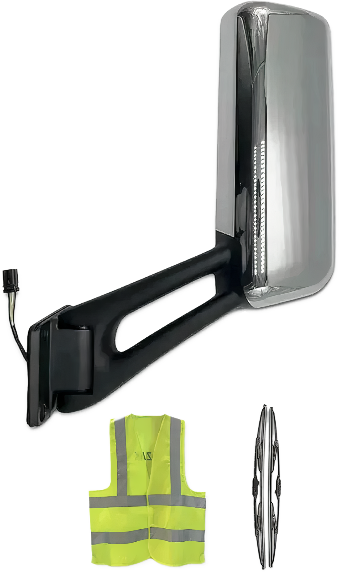 Door Mirror with Arm Chrome Driver 2013-2021 Peterbilt 579