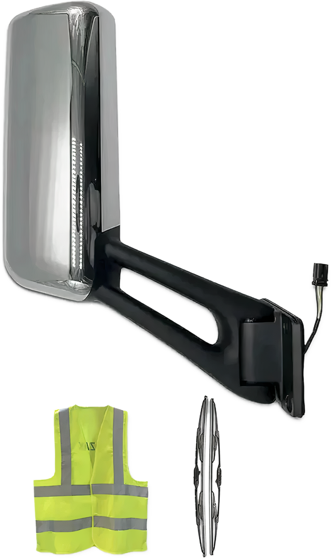 Door Mirror with Arm Chrome Passenger 2013-2021 Peterbilt 579