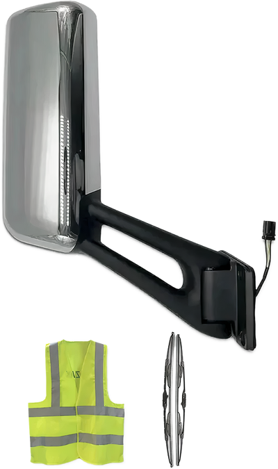 Door Mirror with Arm Chrome Passenger 2013-2021 Peterbilt 579