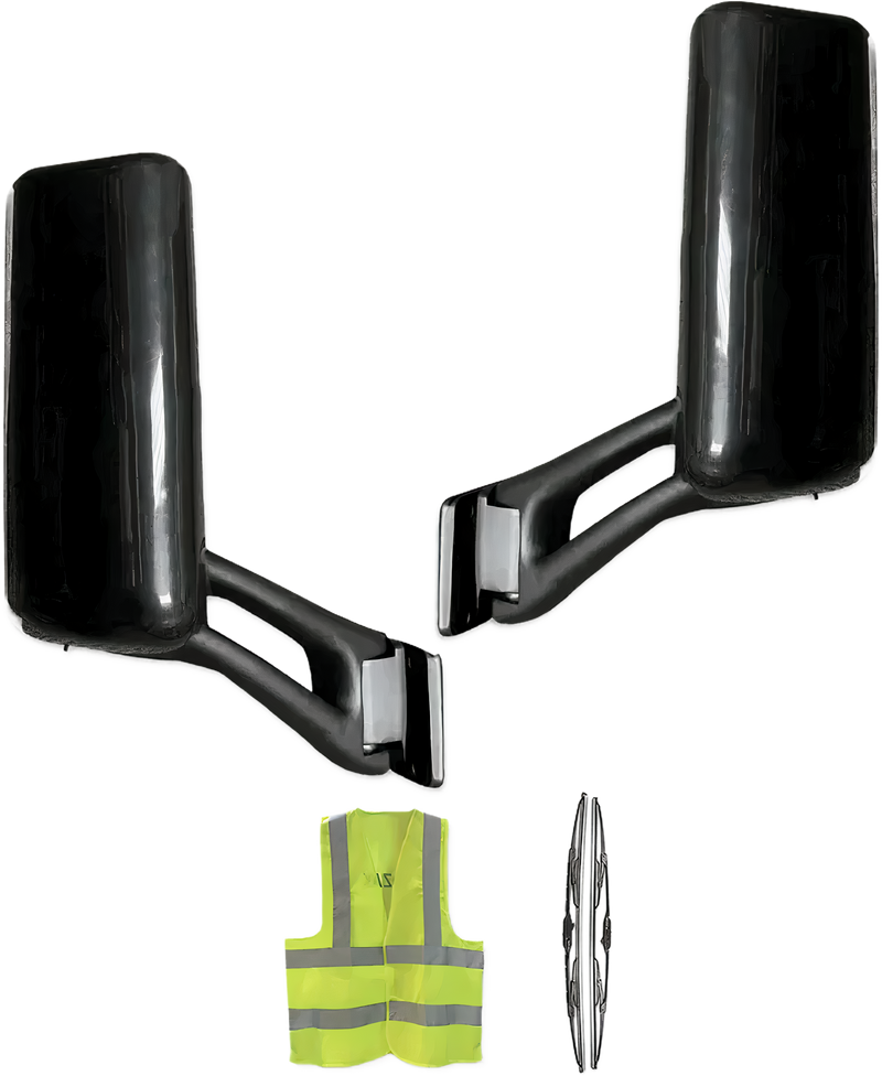 Door Mirrors with Arms Black Set 2013-2021 Peterbilt 579