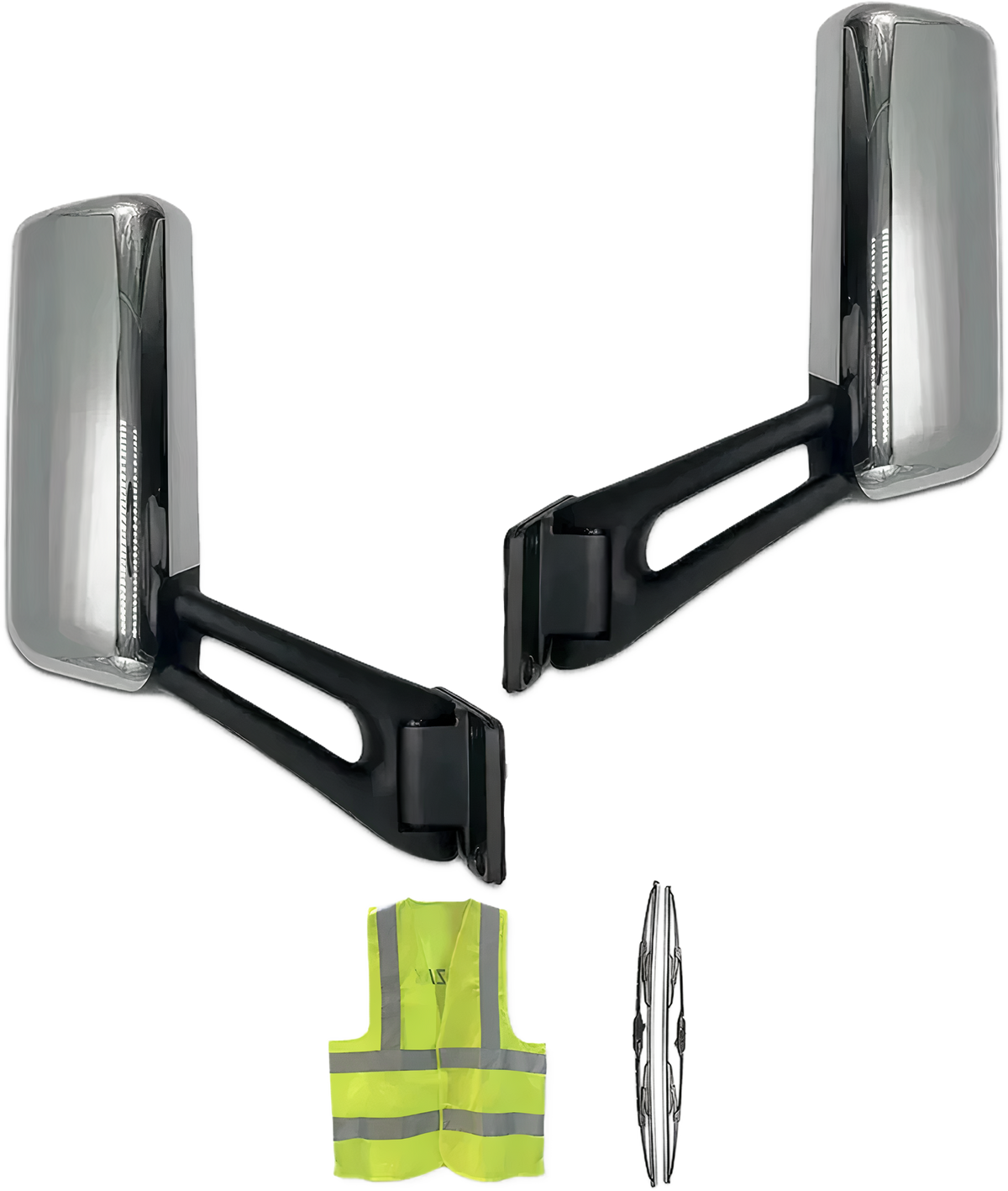Door Mirrors with Arms Chrome Set 2013-2021 Peterbilt 579