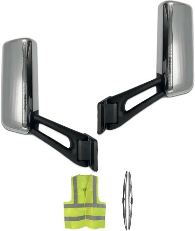 Door Mirrors with Arms Chrome Set 2013-2021 Peterbilt 579