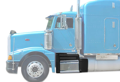 Cab Skirt/Side Fairing and Aluminum Tool Box with Brackets Left Side For Peterbilt 377 - 