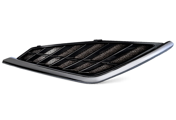 Side Hood Grille Vent Black with Chrome Stripe Passenger 2025+ Volvo VN VNL New