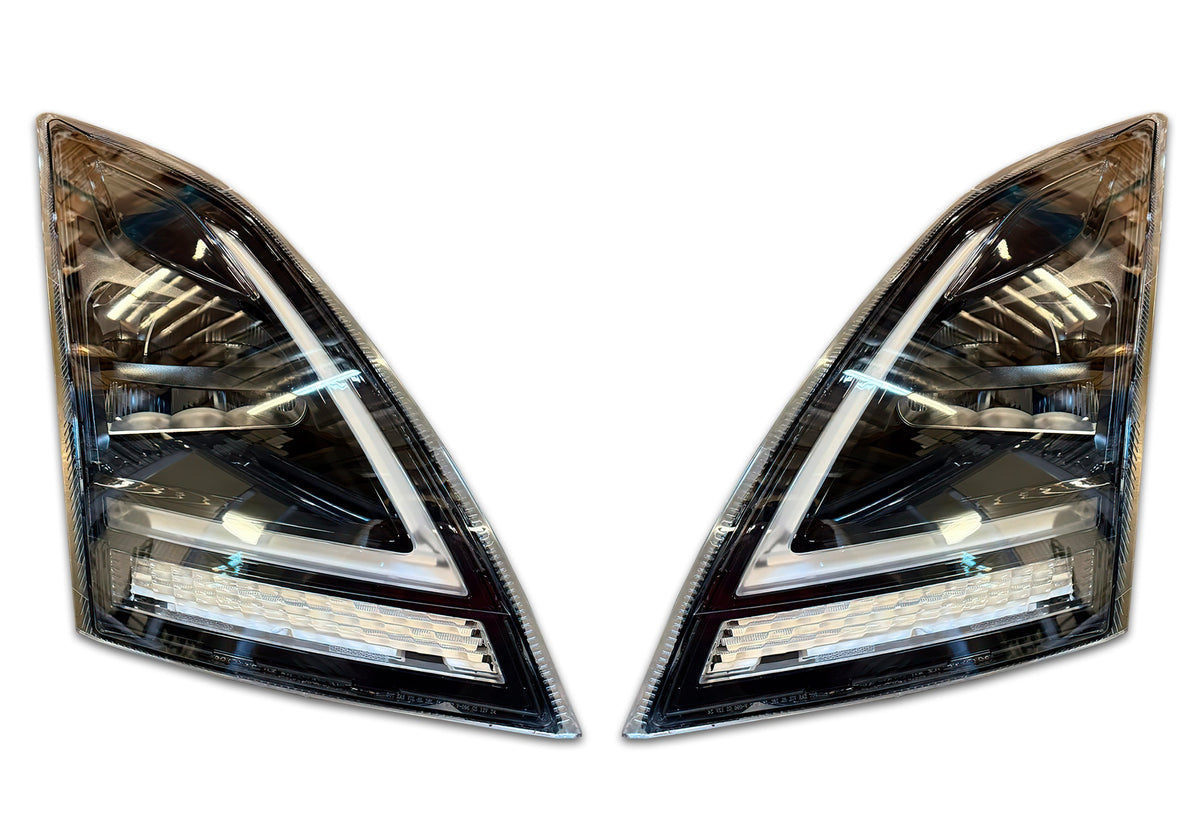 Headlights Full LED Black Set 2018+ Volvo VNL VNR