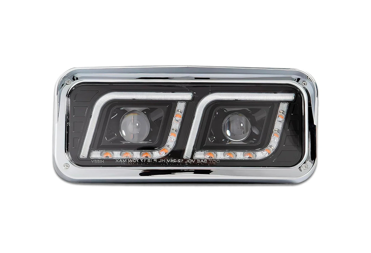 Headlight LED Black Driver Western Star 6900 4900 4800