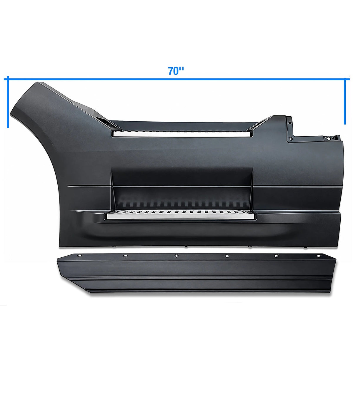 70" Fairing Panel Front Step with Rubber Stripe Driver 2018+ Volvo VNL