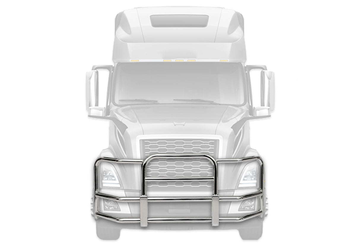 Full Front Grille Guard 90" x 36" Chrome 2018+ Volvo VNL