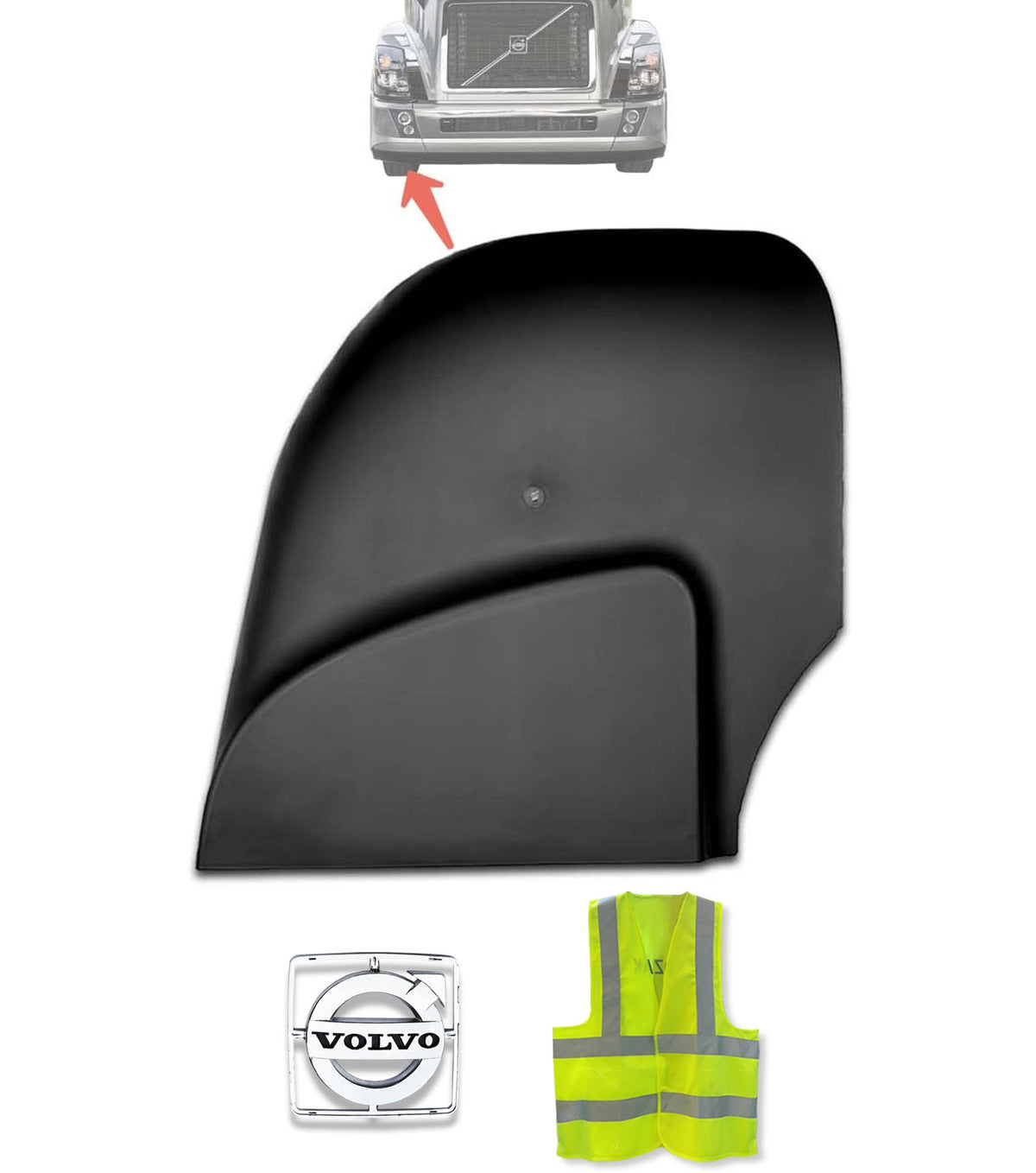 Bumper Air Flow Deflector Passenger 2004-2017 Volvo VNL