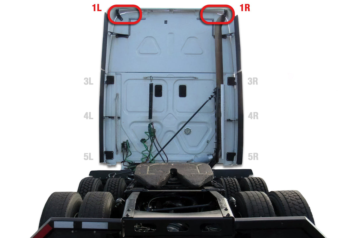 Cab Fairing Support Top Brackets Set Freightliner Cascadia Narrow Version