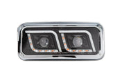 Headlight LED Black Passenger Peterbilt 357 365 378 379