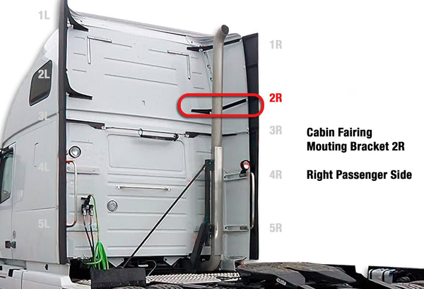 Upper Low Wind Cab Fairing Support Bracket L2 Passenger 2004-2017 Volvo VNL