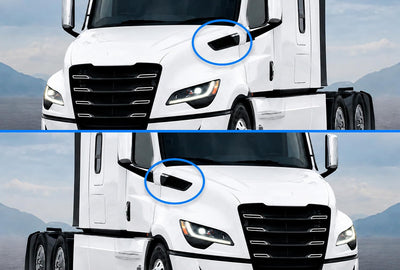 Long Air Intake Bezel Assembly w/Black Covers Set 2025 2026 Freightliner Cascadia