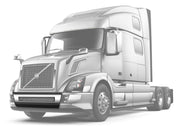 Center Middle Bumper Plastic w/ Chrome Trim &  Brackets 2016-2017 Volvo VNL