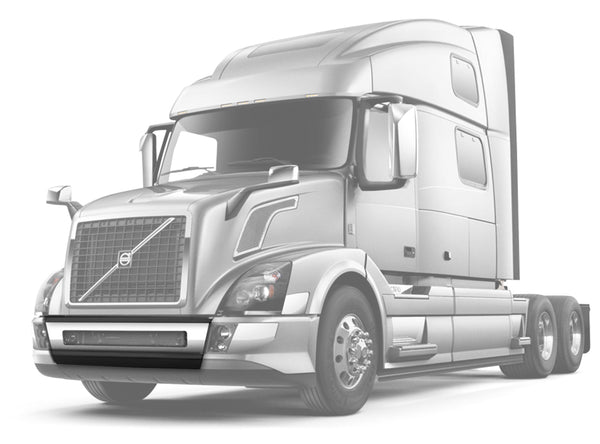 Center Middle Bumper Plastic w/ Chrome Trim &  Brackets 2016-2017 Volvo VNL