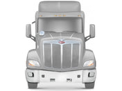 Chrome Plastic Bumper Corners Right and Left Side No Fog Light Hole for Peterbilt 579 - 