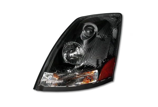 Headlight Assembly Black Driver 2004-2017 Volvo VNL VNM