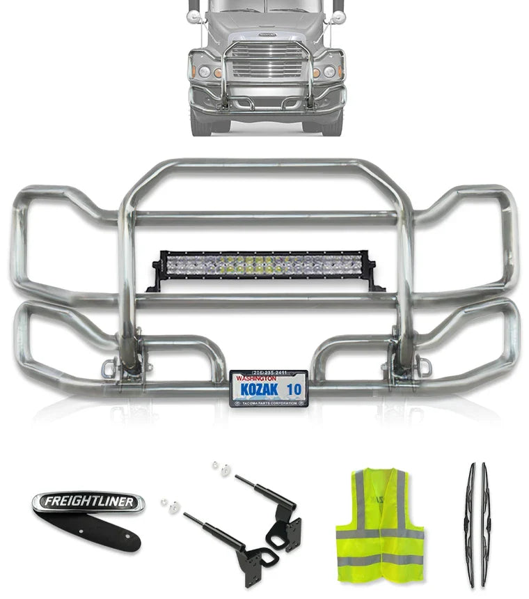 Front Grille Guard Large Chrome Freightliner Century