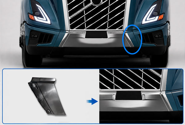 Front Bumper Plastic Tow Cover Prm Driver 2025 2026 Volvo VNL New
