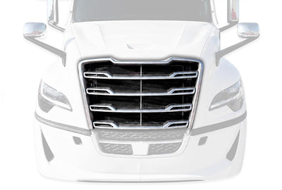 Front Chrome Grille With Bug Screen 2025 2026 Freightliner Cascadia