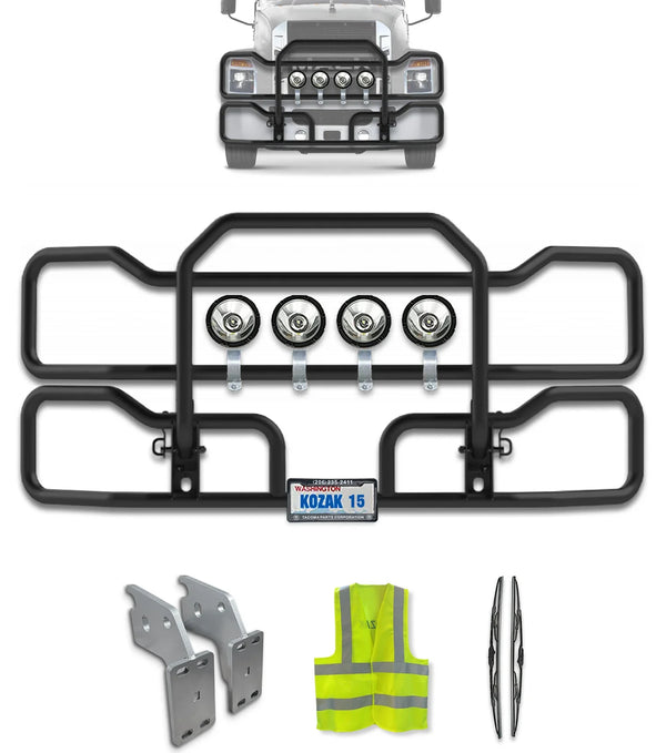 Grille Deer Guard Black (No Fog, only Steel Bumper) 2018+ Mack Anthem