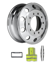 Forged Aluminum Wheel 22.5" x 8.25" 10 Lug on 285.75 mm Semi-Polished
