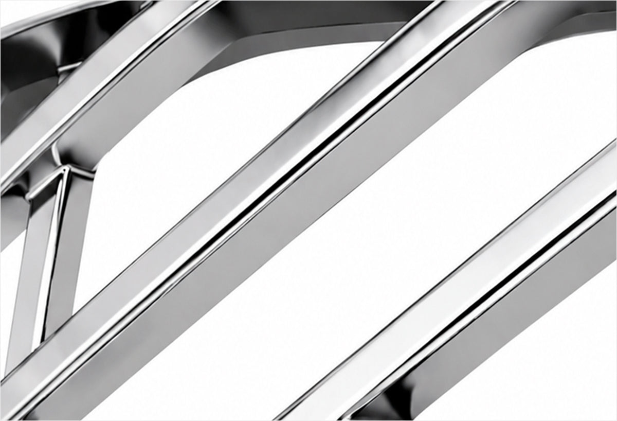 Front Platnum Chrome Grille with Bug Screen and Chrome Trims Moulding 2025+ Volvo VNL New