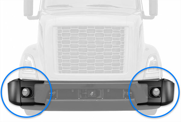 Bumper Corners Paint with Fog Light Hole Set 2018+ Volvo VNR